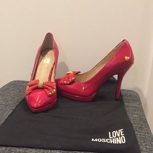Love Moschino red high heel pumps, brand new
